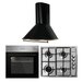 Pachet incorporabile  Hausberg cuptor Hb 8043,2000w,clasa A+plita 4 ochiuri,gaz Hb555+hota decorativ